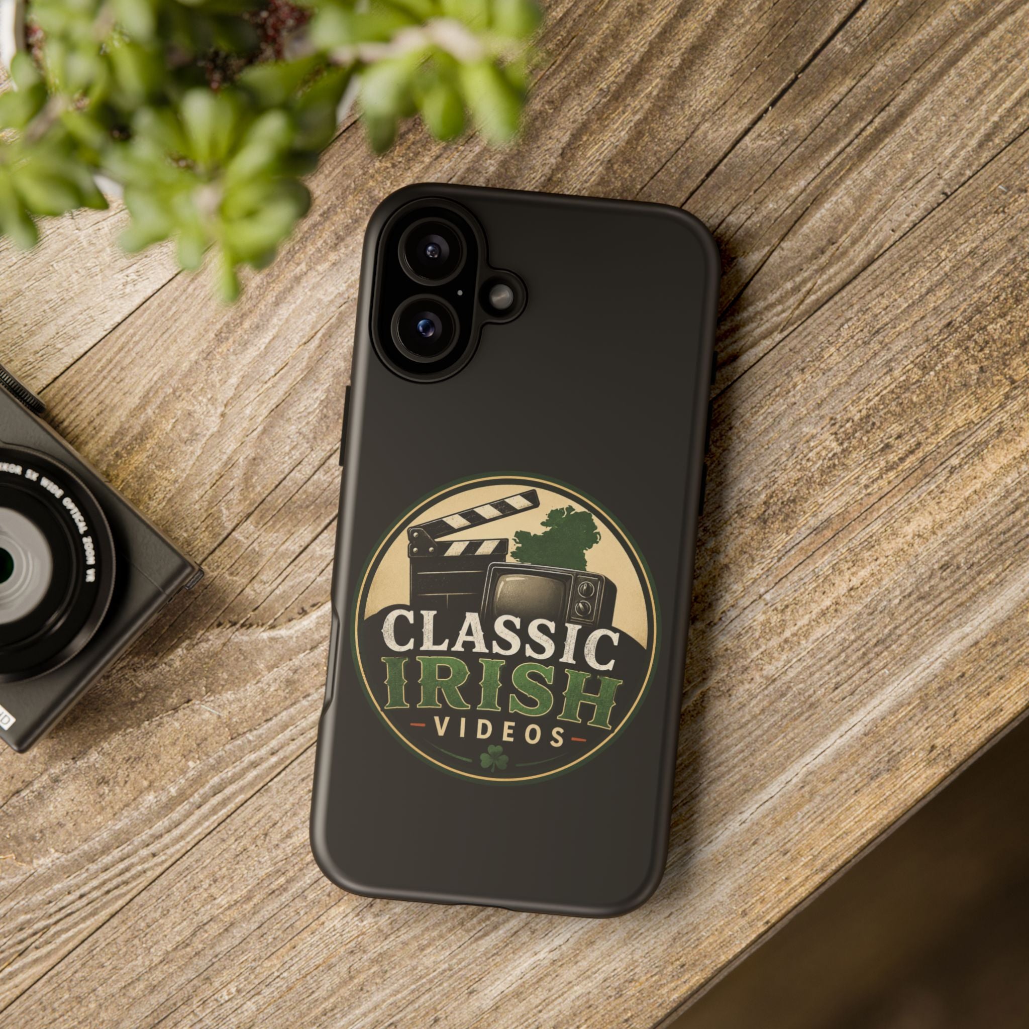 Classic Irish Videos Phone Case – Vintage Film Reel Irish Logo Protective Cover