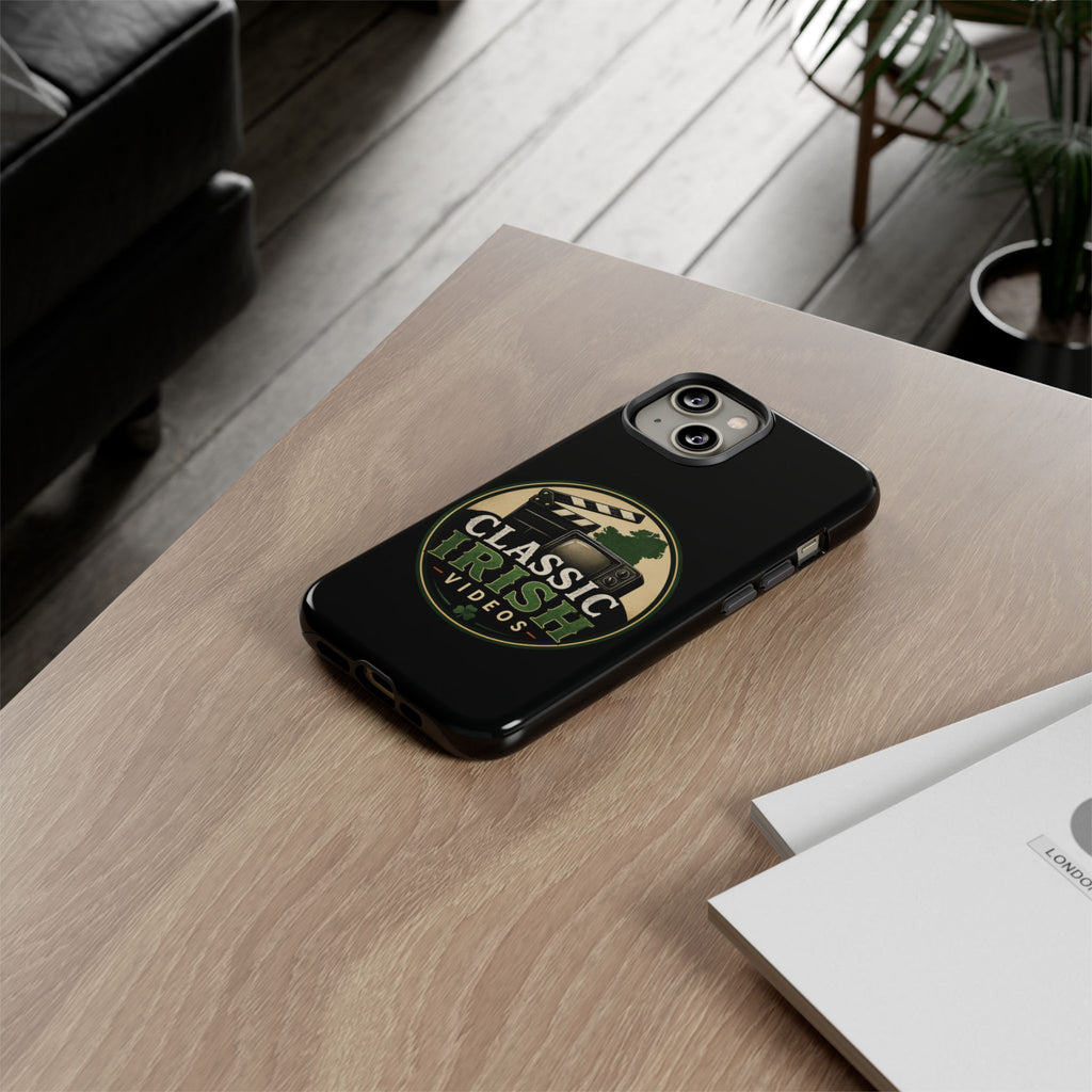 Classic Irish Videos Phone Case – Vintage Film Reel Irish Logo Protective Cover