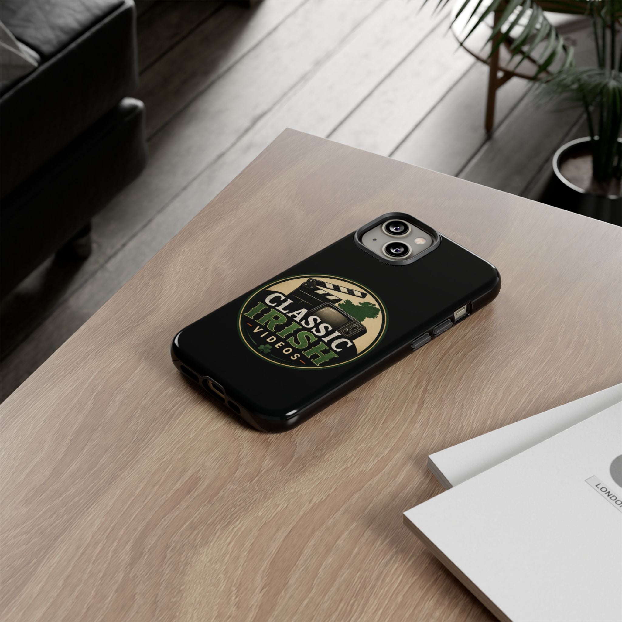 Classic Irish Videos Phone Case – Vintage Film Reel Irish Logo Protective Cover