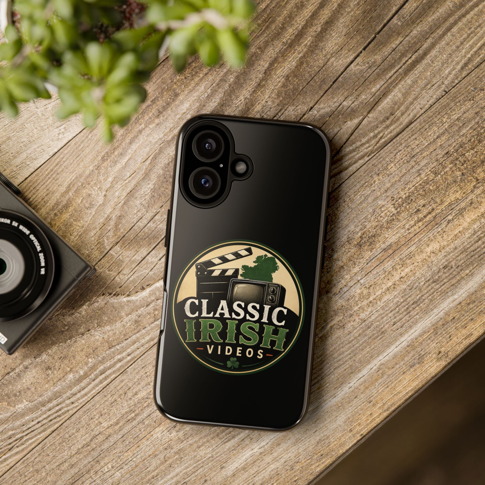 Classic Irish Videos Phone Case – Vintage Film Reel Irish Logo Protective Cover