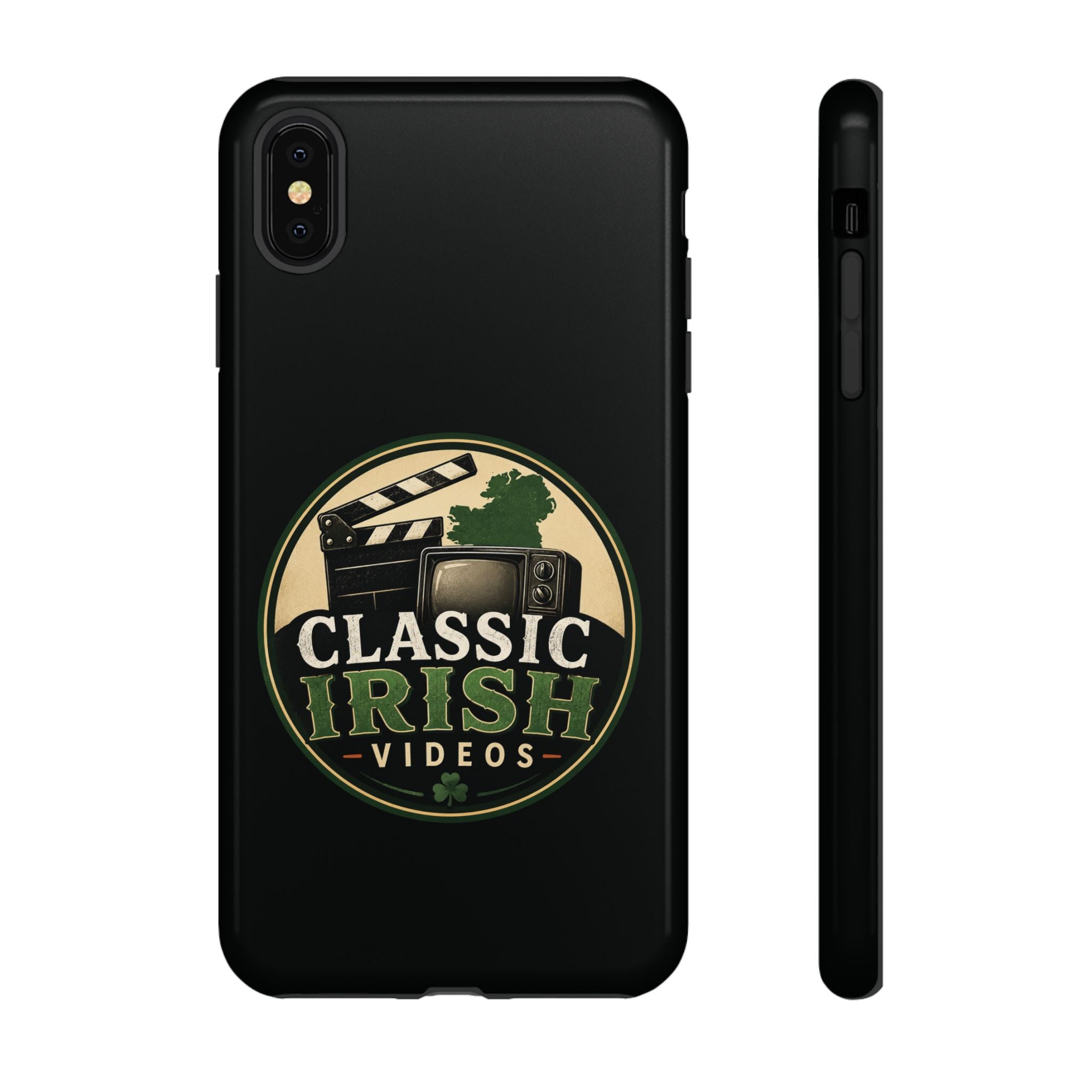 Classic Irish Videos Phone Case – Vintage Film Reel Irish Logo Protective Cover