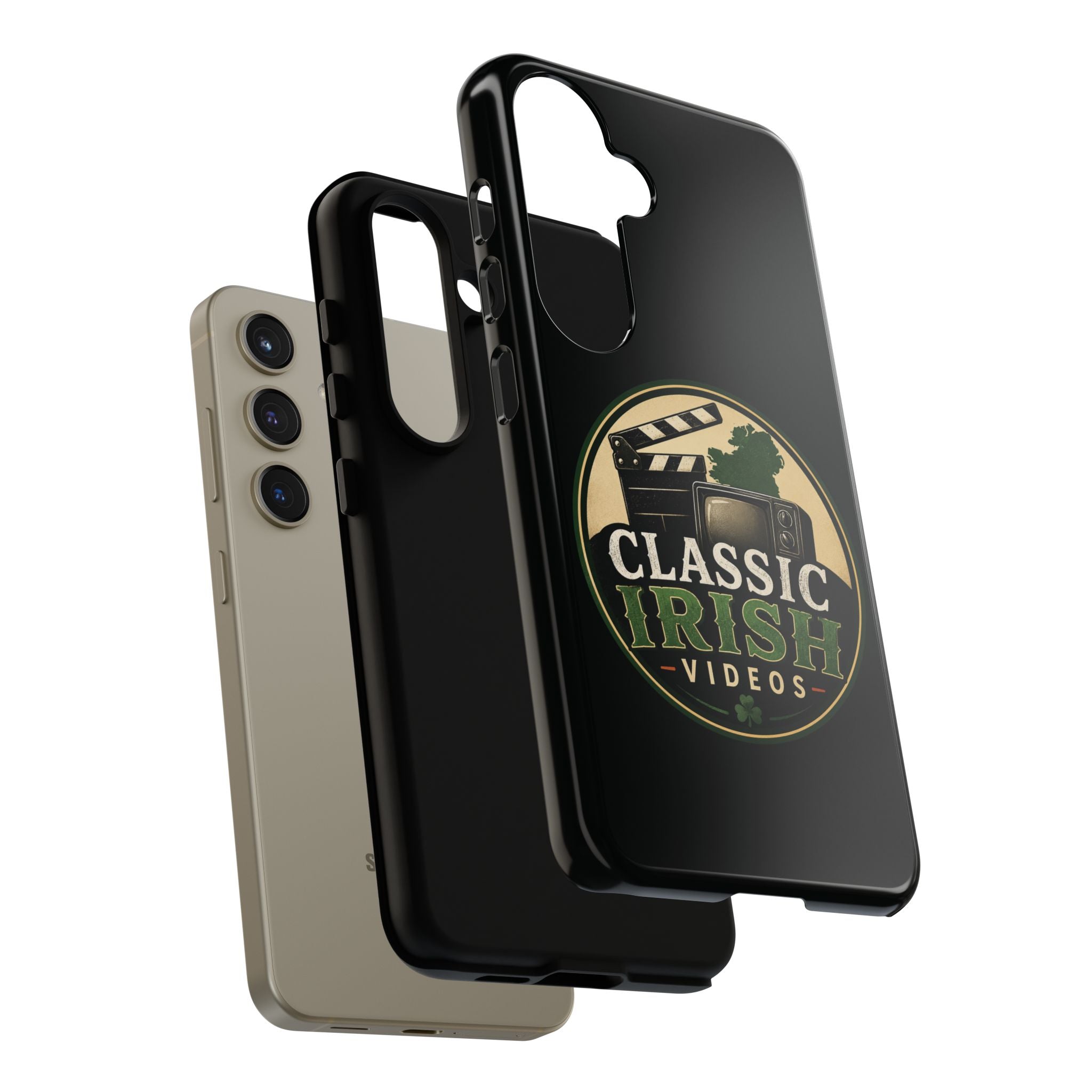 Classic Irish Videos Phone Case – Vintage Film Reel Irish Logo Protective Cover