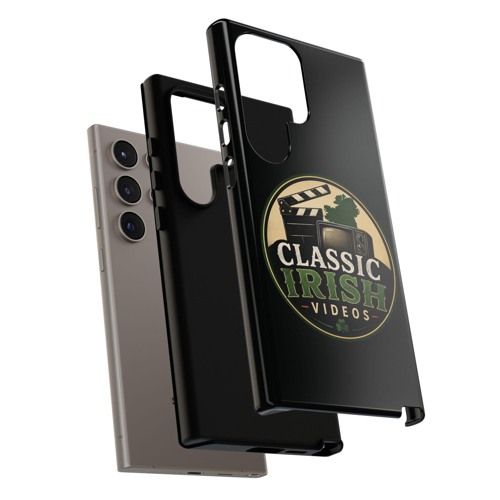 Classic Irish Videos Phone Case – Vintage Film Reel Irish Logo Protective Cover