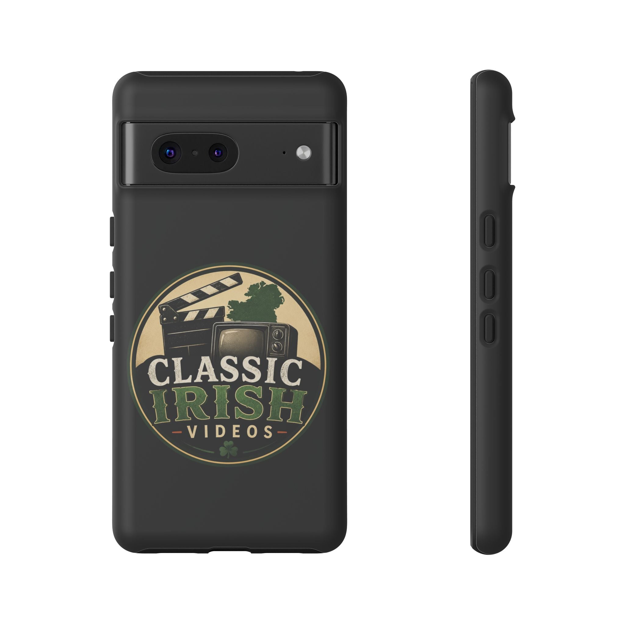 Classic Irish Videos Phone Case – Vintage Film Reel Irish Logo Protective Cover