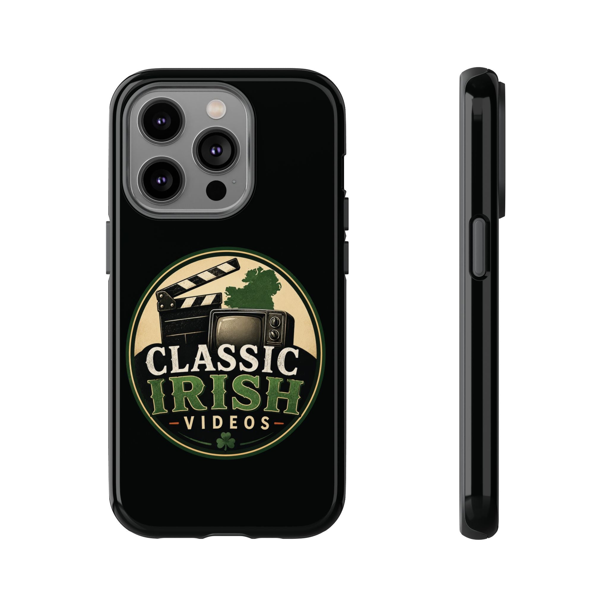 Classic Irish Videos Phone Case – Vintage Film Reel Irish Logo Protective Cover