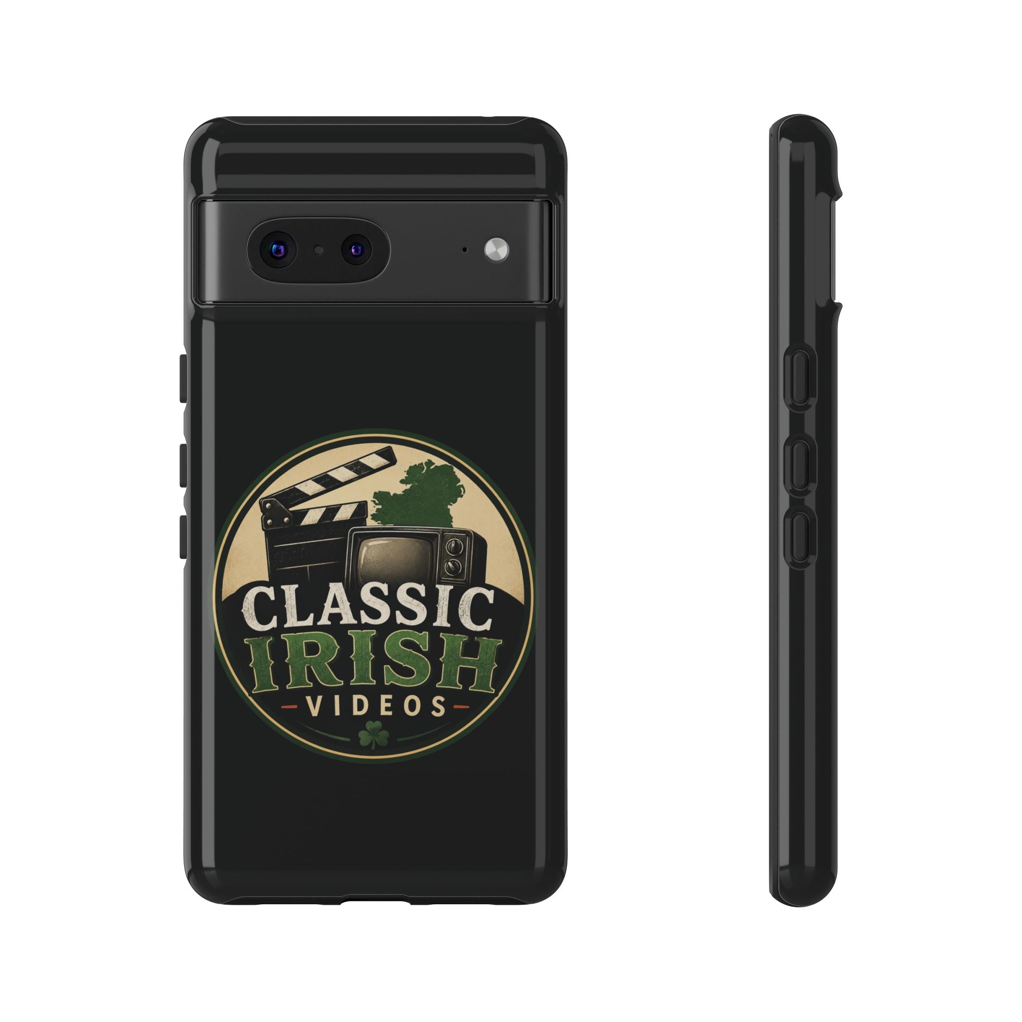 Classic Irish Videos Phone Case – Vintage Film Reel Irish Logo Protective Cover