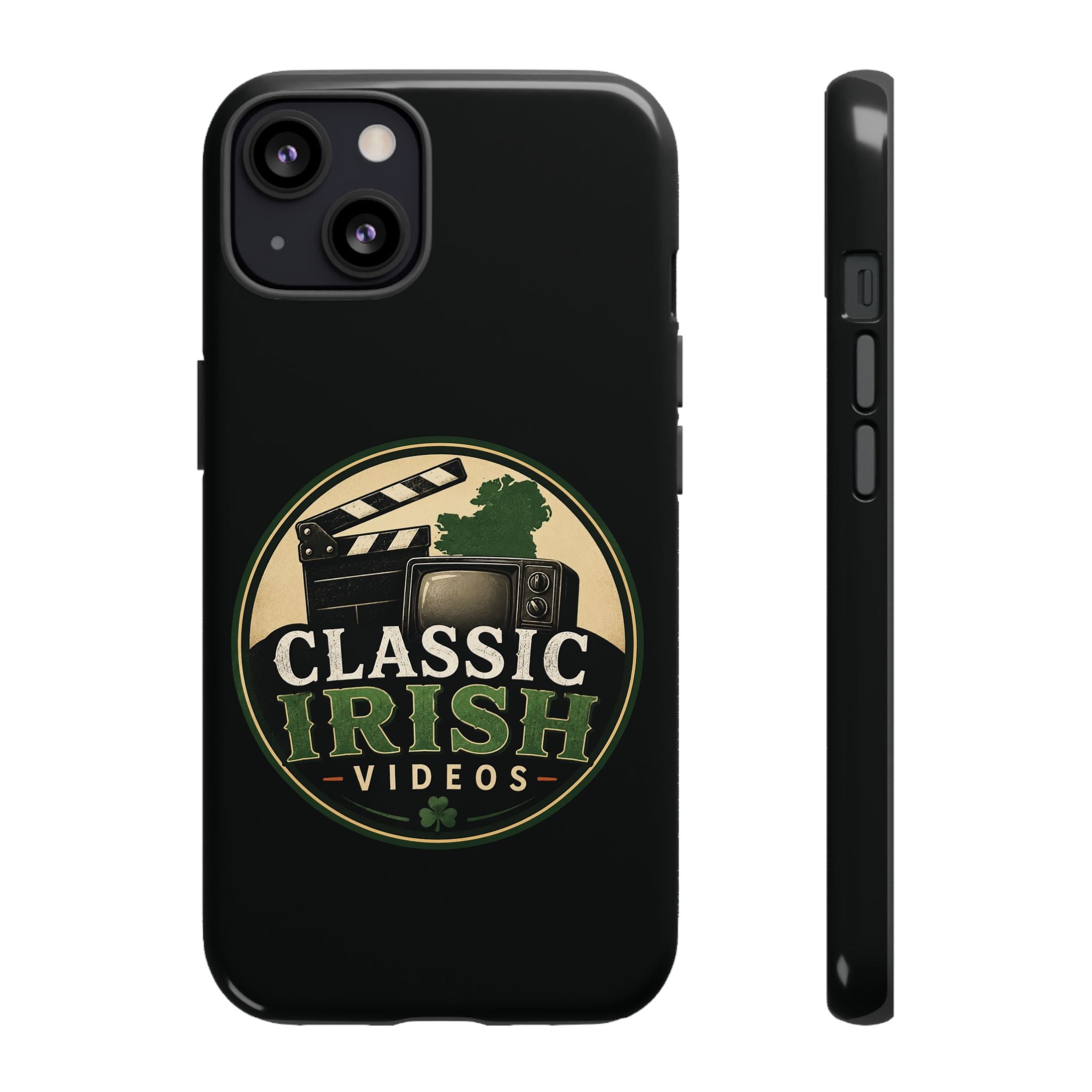 Classic Irish Videos Phone Case – Vintage Film Reel Irish Logo Protective Cover