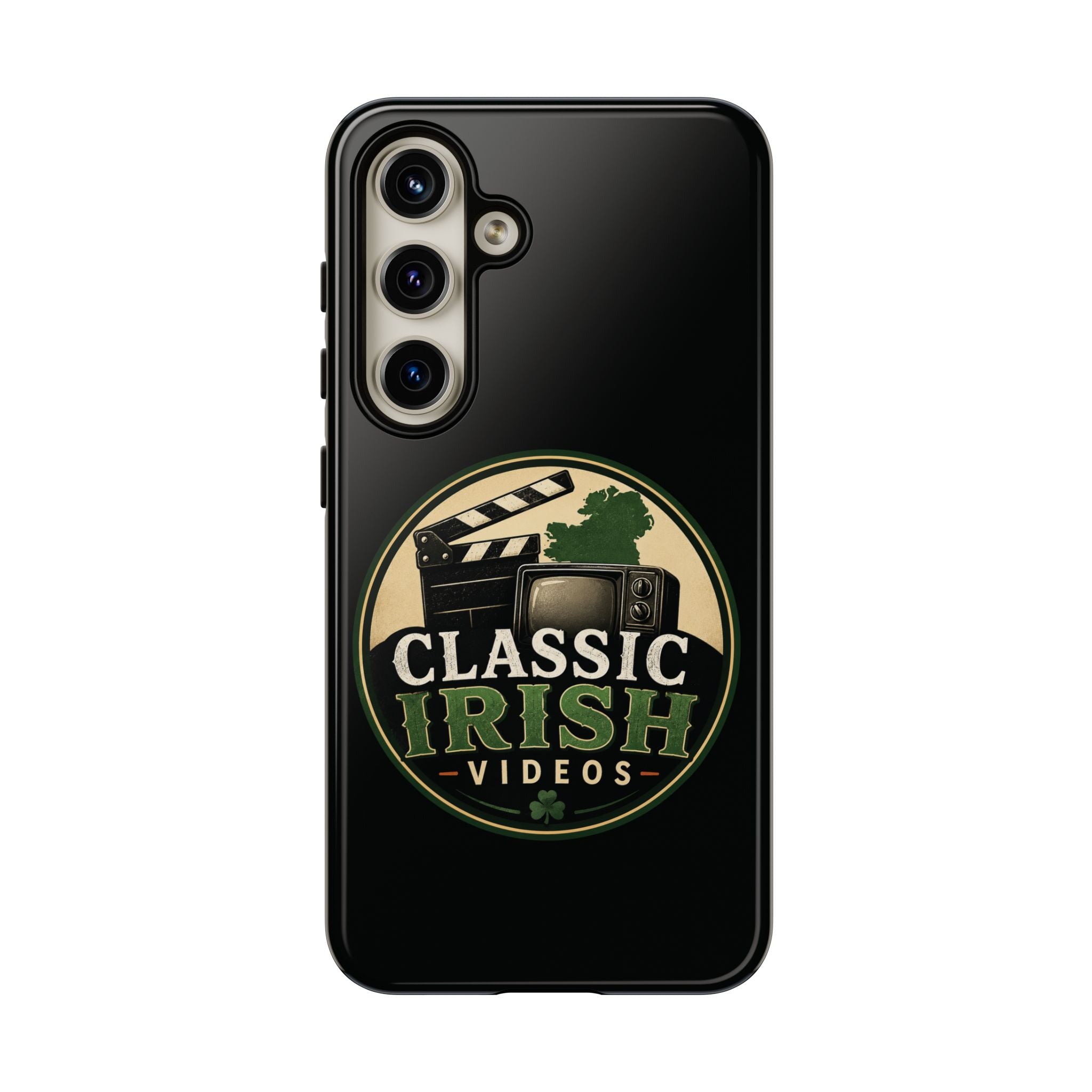 Classic Irish Videos Phone Case – Vintage Film Reel Irish Logo Protective Cover