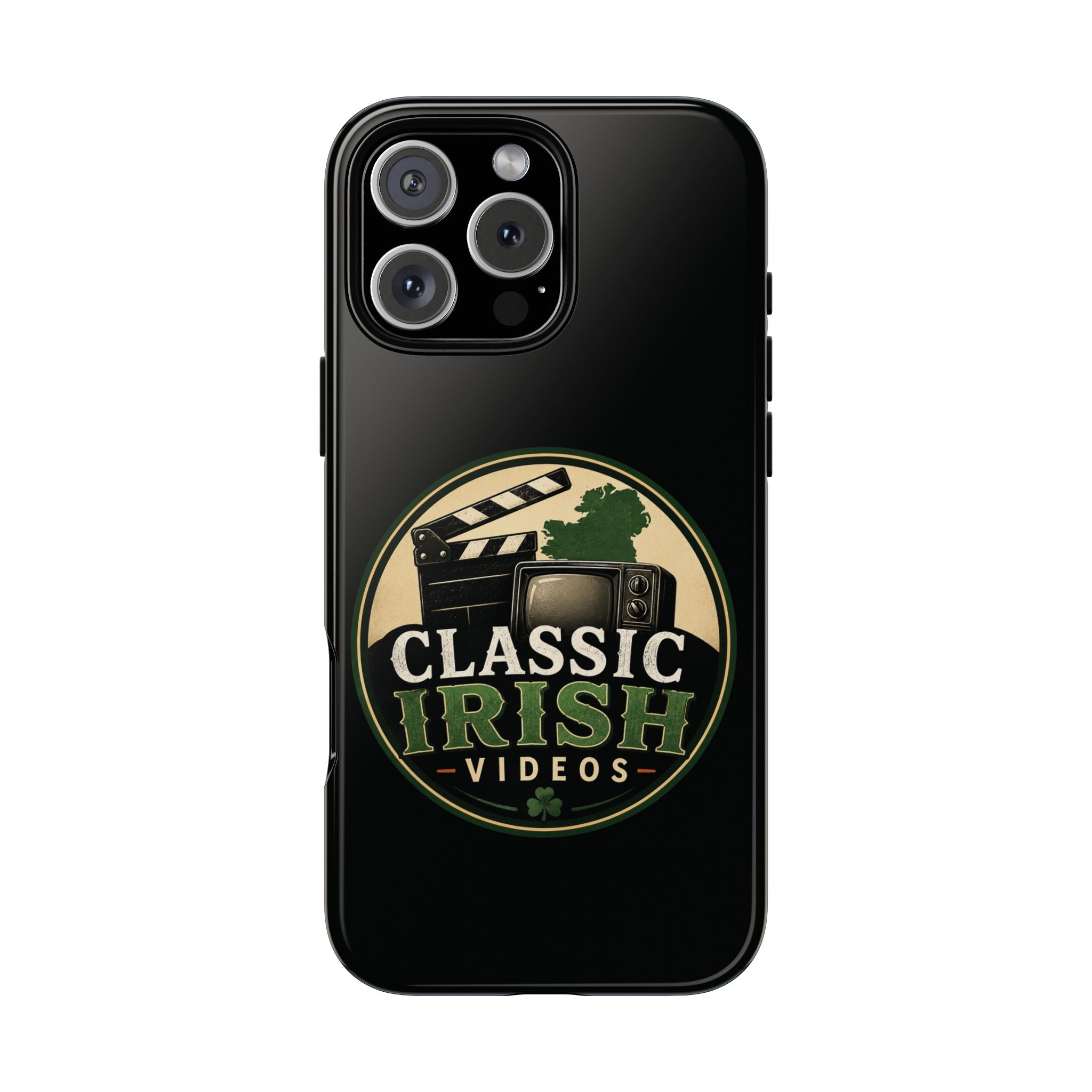 Classic Irish Videos Phone Case – Vintage Film Reel Irish Logo Protective Cover