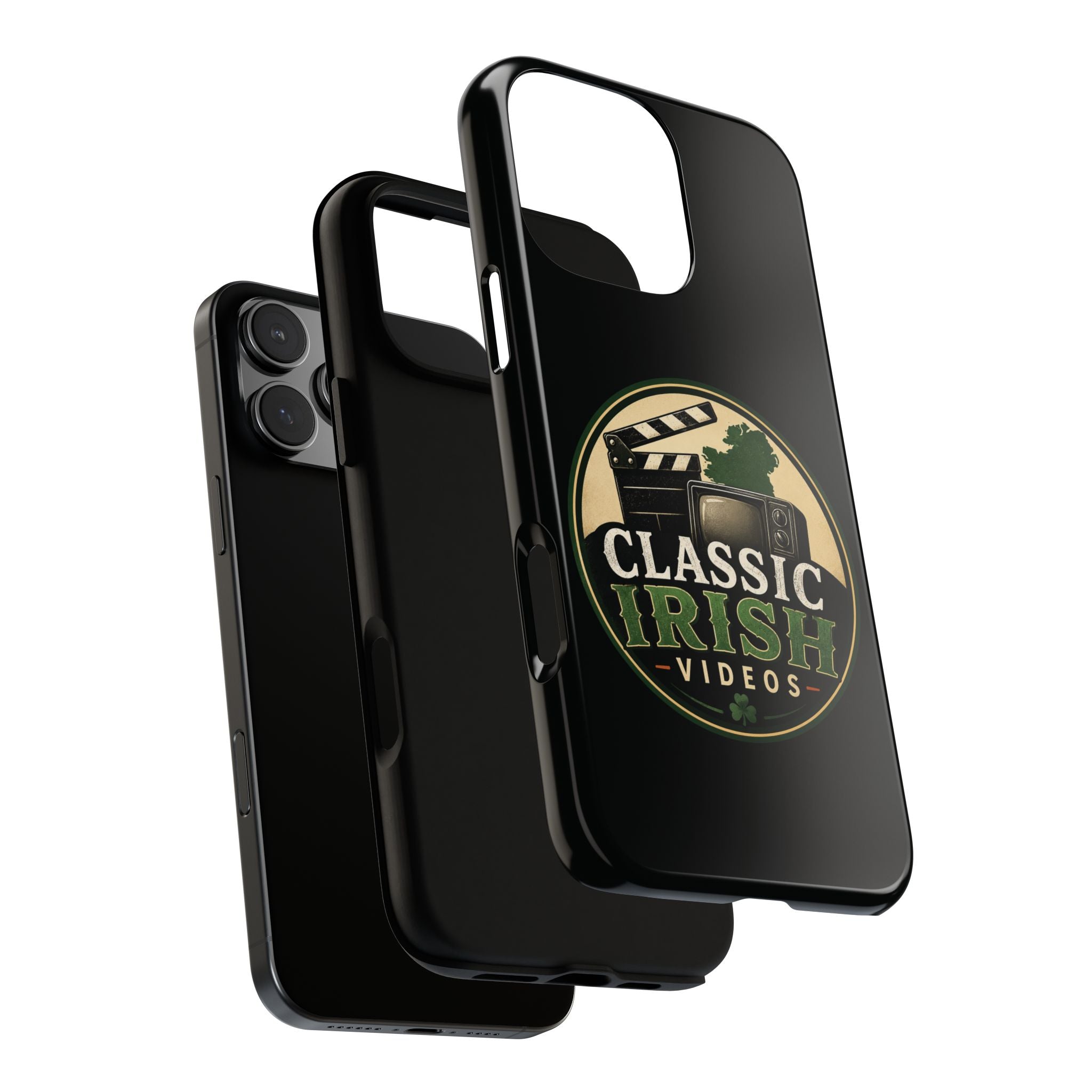 Classic Irish Videos Phone Case – Vintage Film Reel Irish Logo Protective Cover