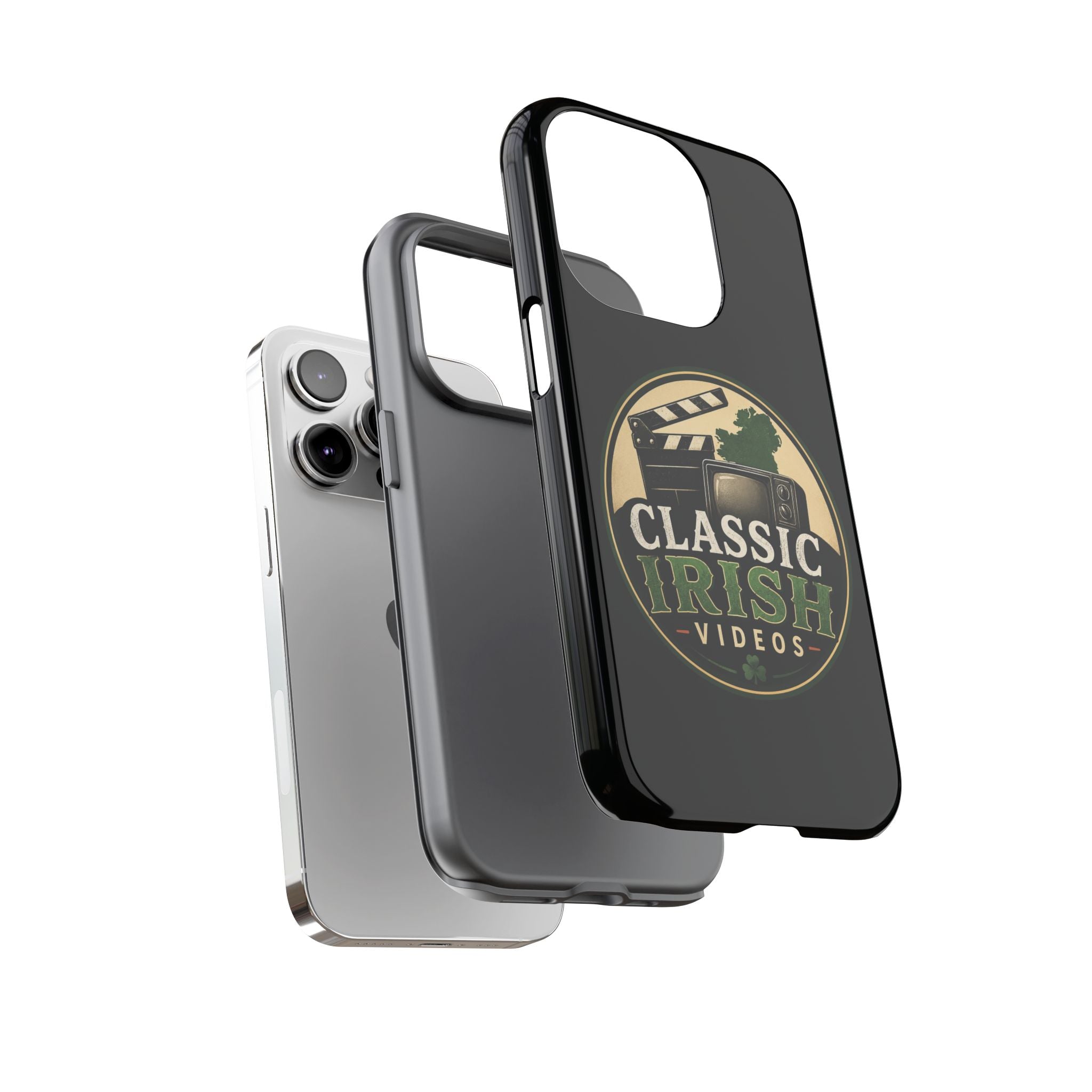 Classic Irish Videos Phone Case – Vintage Film Reel Irish Logo Protective Cover